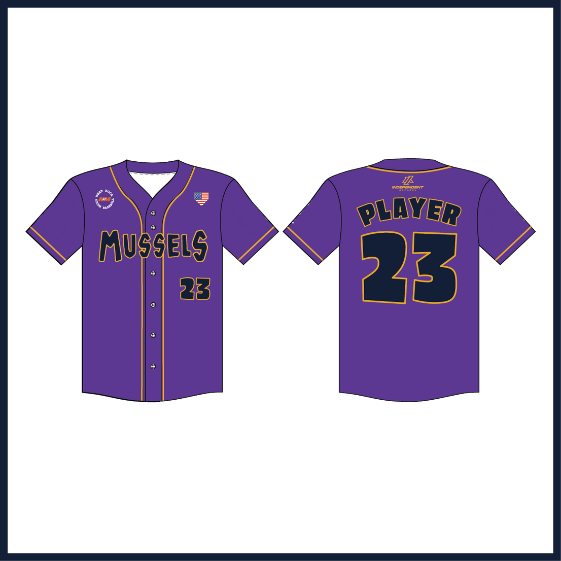 WBYB Mighty Mussels Fan Gear Replica Jersey (3-4 WEEK TURNAROUND)