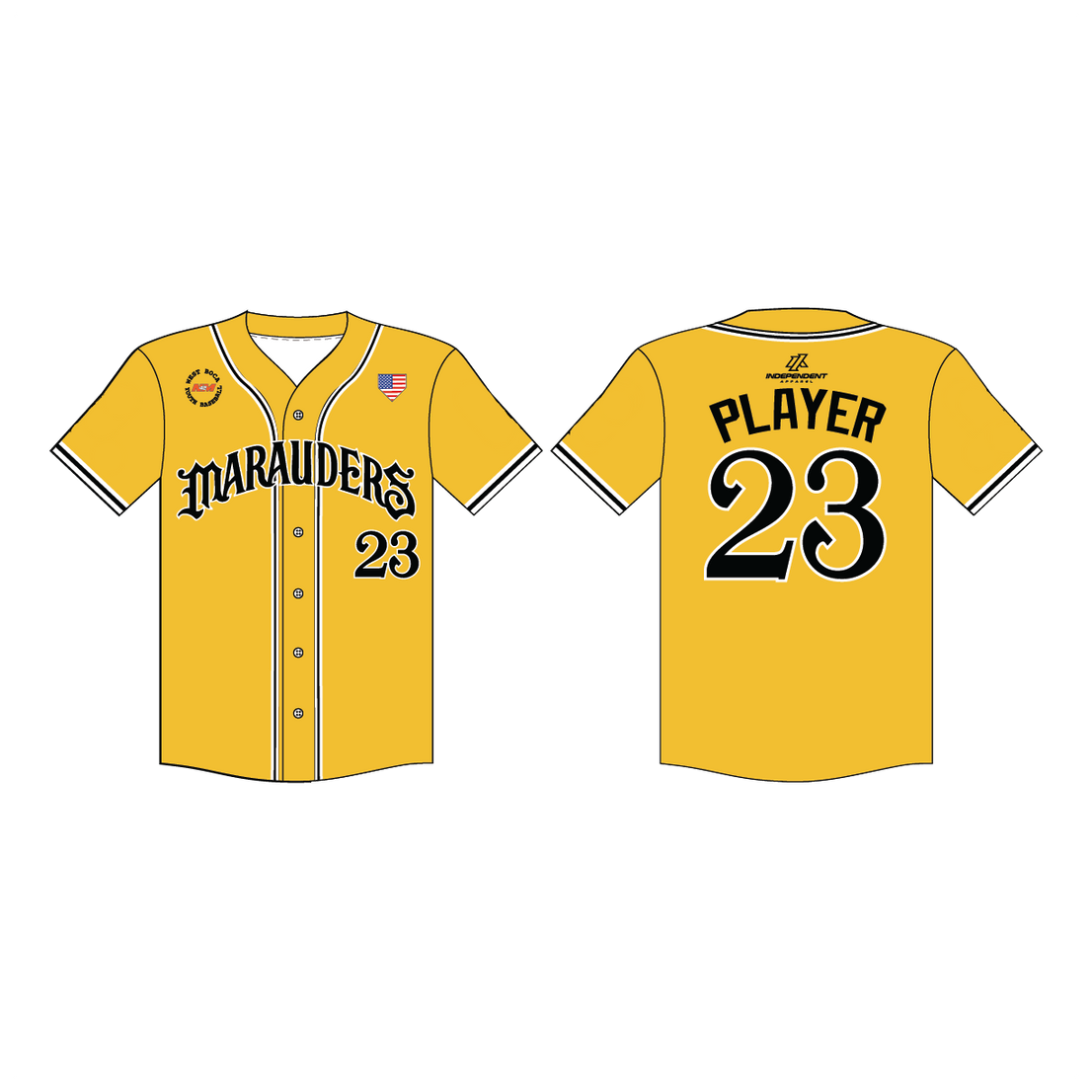 WBYB Marauders Fan Gear Replica Jersey (3-4 WEEK TURNAROUND)