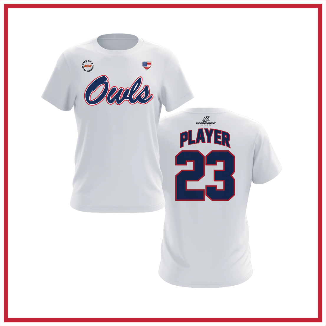 WBYB Fall ‘26 Owls White Practice Shirt
