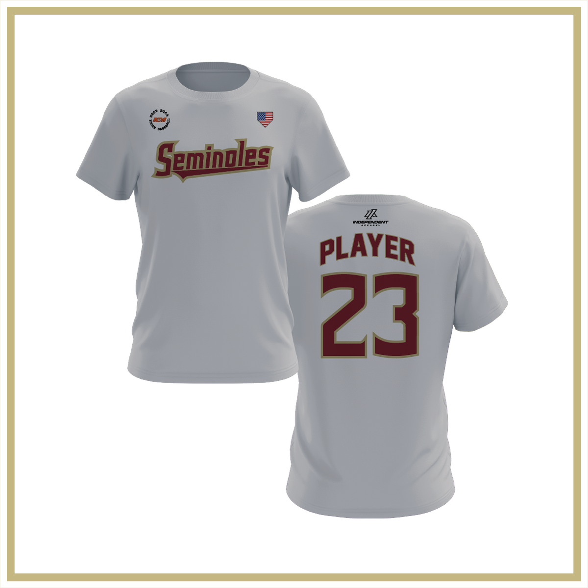 WBYB Fall ‘26 Seminoles Grey Practice Shirt