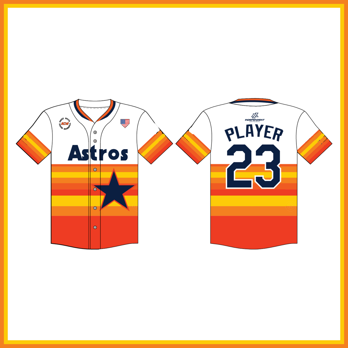 WBYB Spring '26 Astros Fan Replica Jersey (3-4 WEEK TURNAROUND)