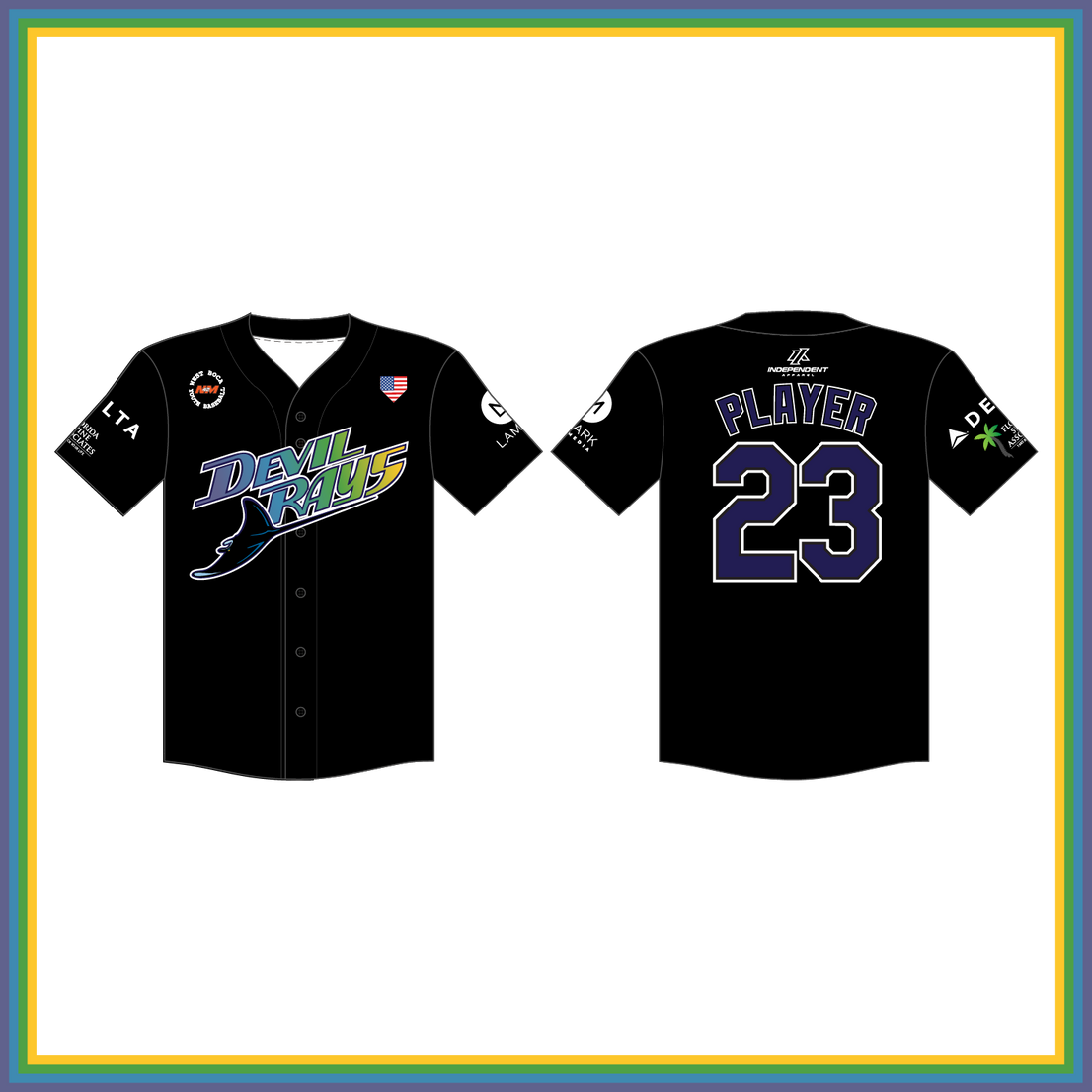 WBYB Spring '26 Devil Rays Coach Jersey (3-4 WEEK TURNAROUND)