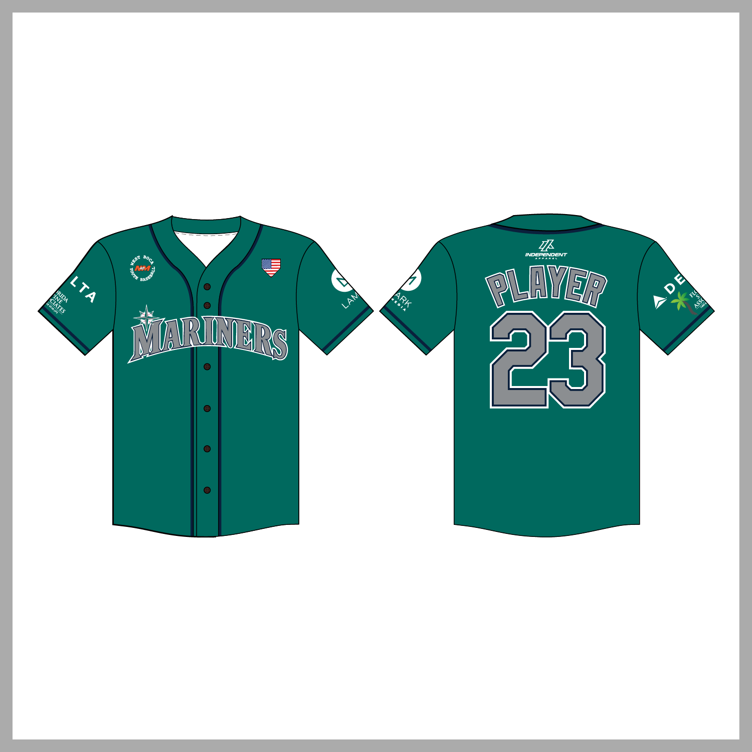 WBYB Spring '26 Mariners Coach Jersey (3-4 WEEK TURNAROUND)