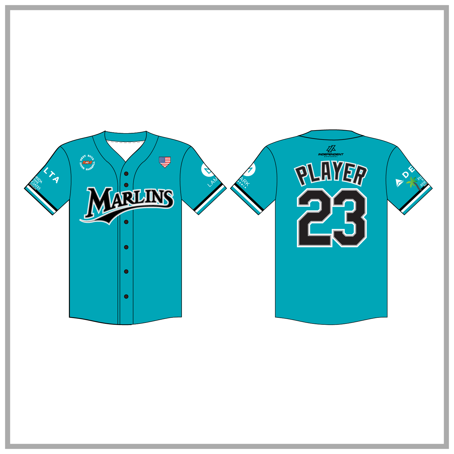 WBYB Spring '26 Marlins Coach Jersey (3-4 WEEK TURNAROUND)