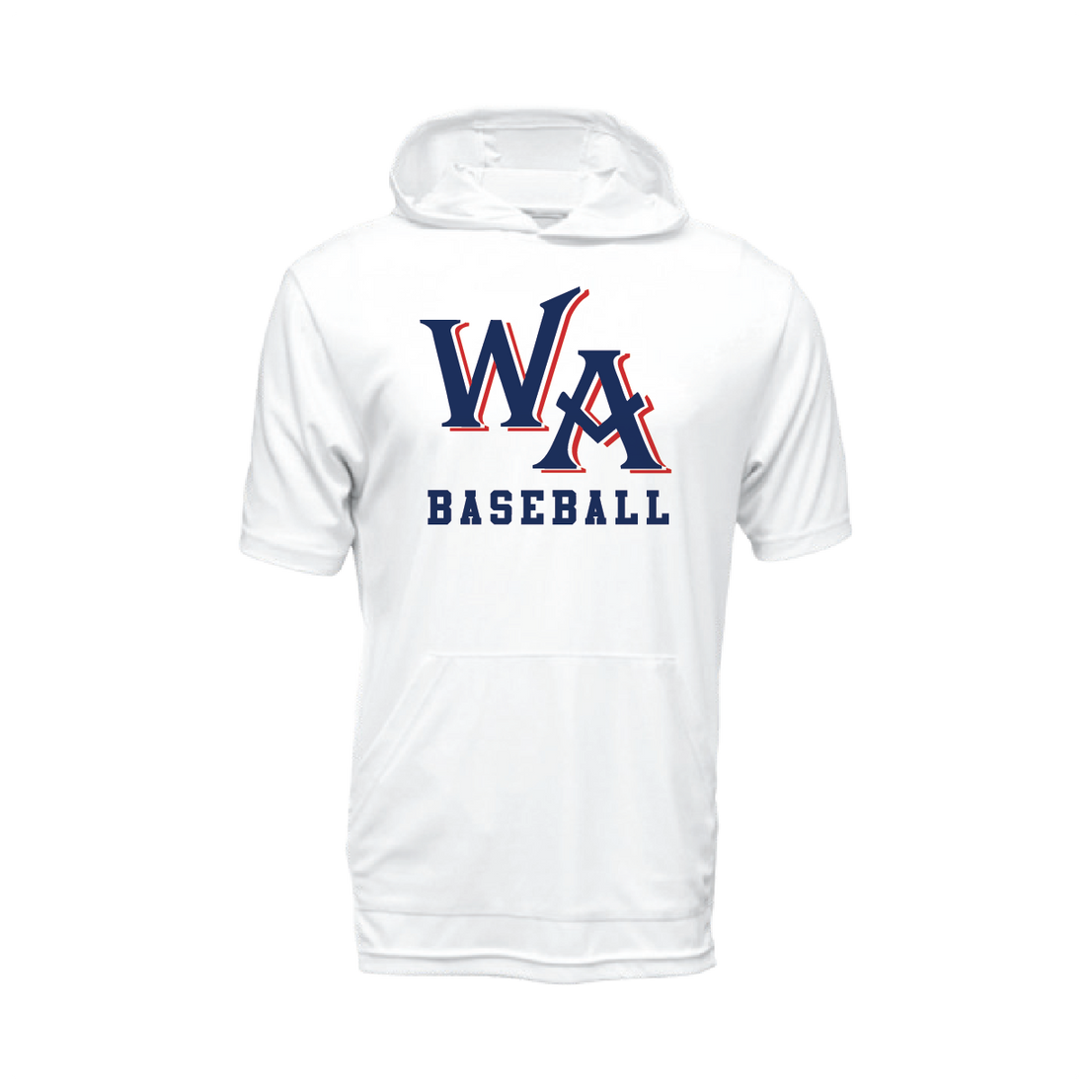 Westminster Baseball WA Logo Short Sleeve Lightweight Hoodie