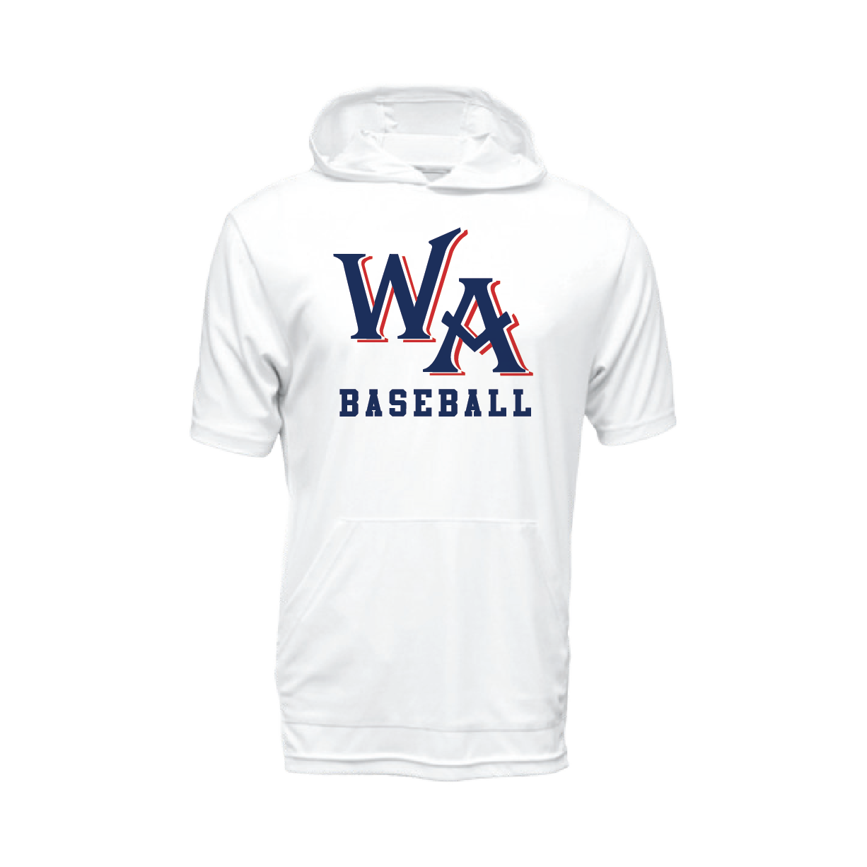 Westminster Baseball WA Logo Short Sleeve Lightweight Hoodie