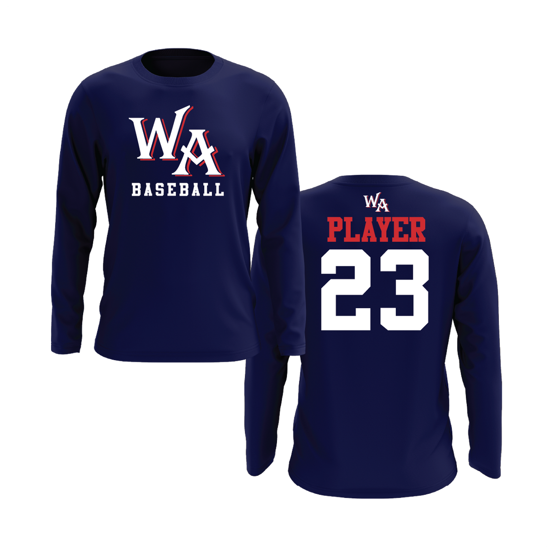 Westminster Baseball WA Logo Long Sleeve Shirt