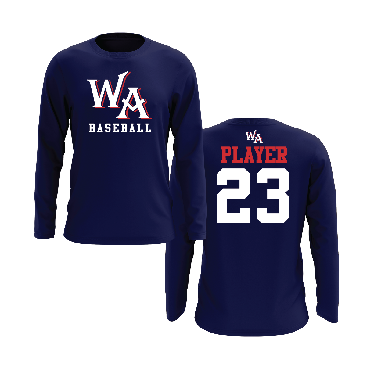 Westminster Baseball WA Logo Long Sleeve Shirt