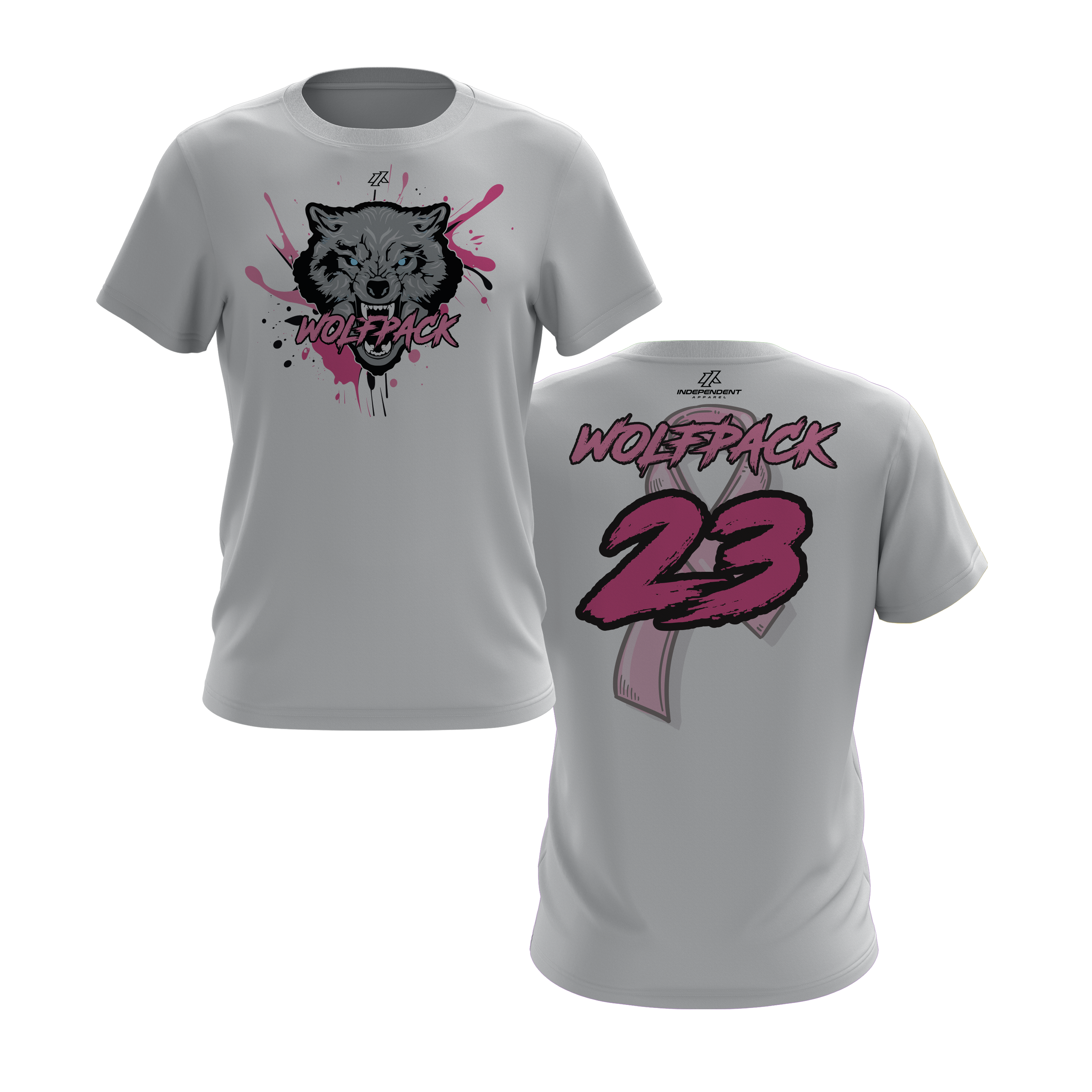 Wolfpack BCA Wolf Splatter Logo Short Sleeve Shirt