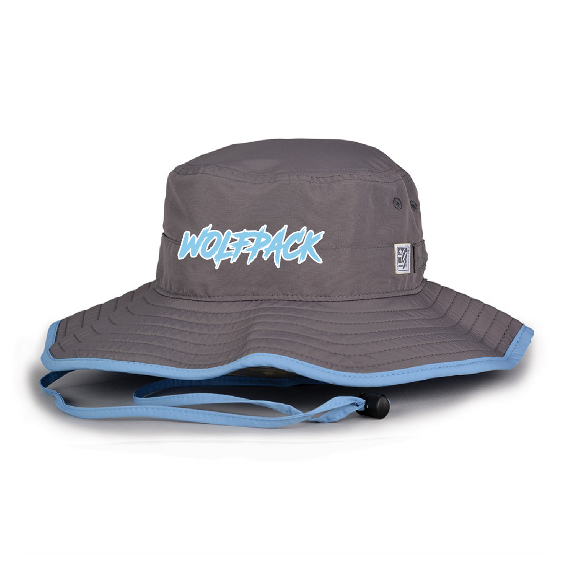 Wolfpack Logo Charcoal/Blue Bucket Hat