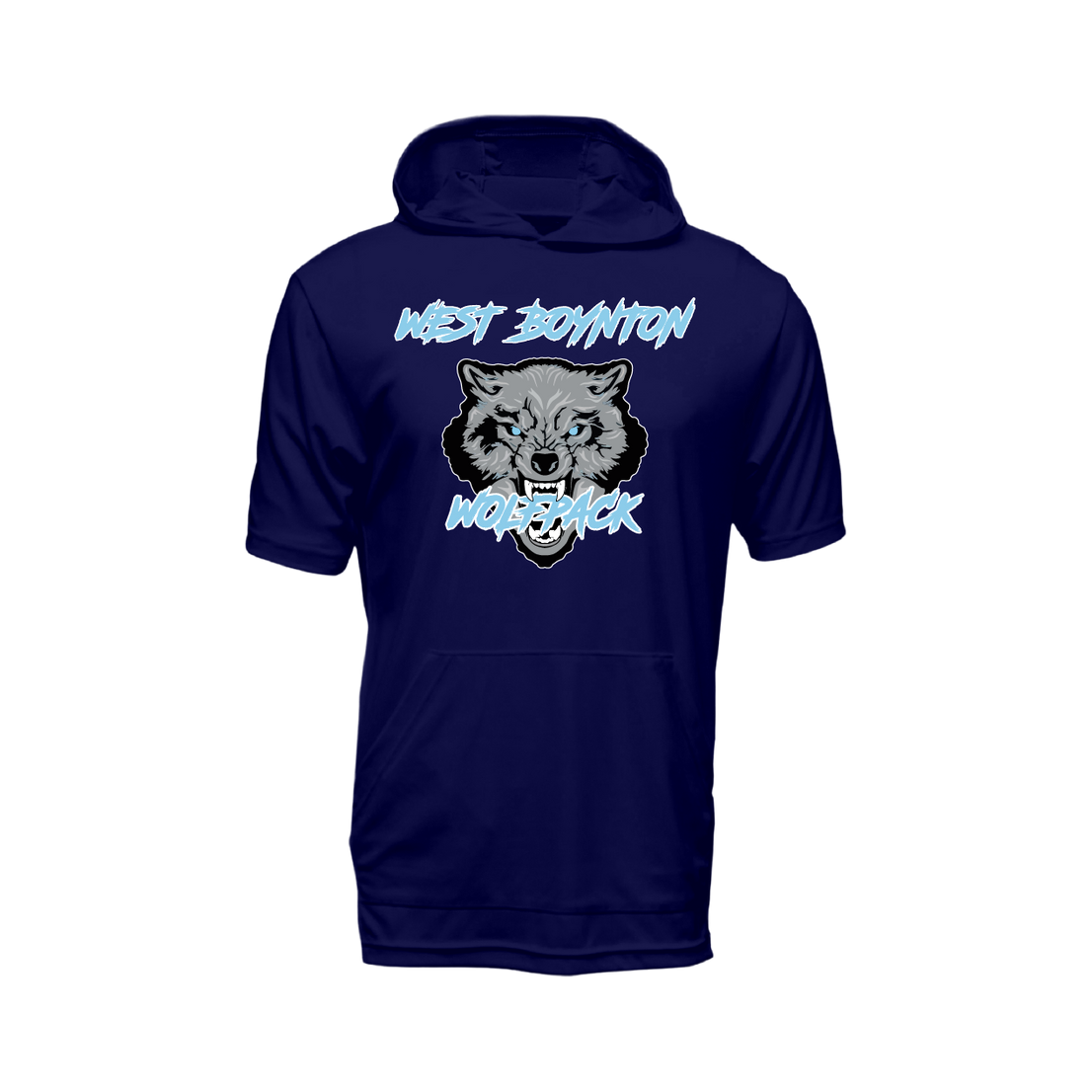 West Boynton Wolfpack Logo Short Sleeve Lightweight Hoodie