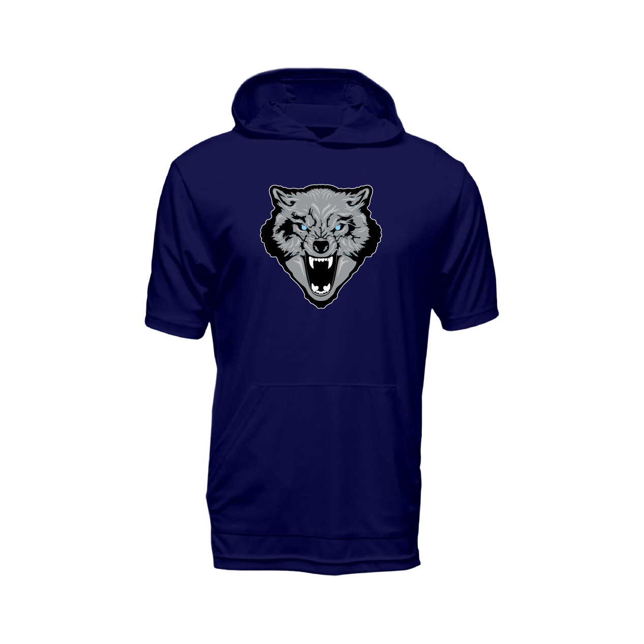 Wolfpack Wolf Logo Short Sleeve Lightweight Hoodie