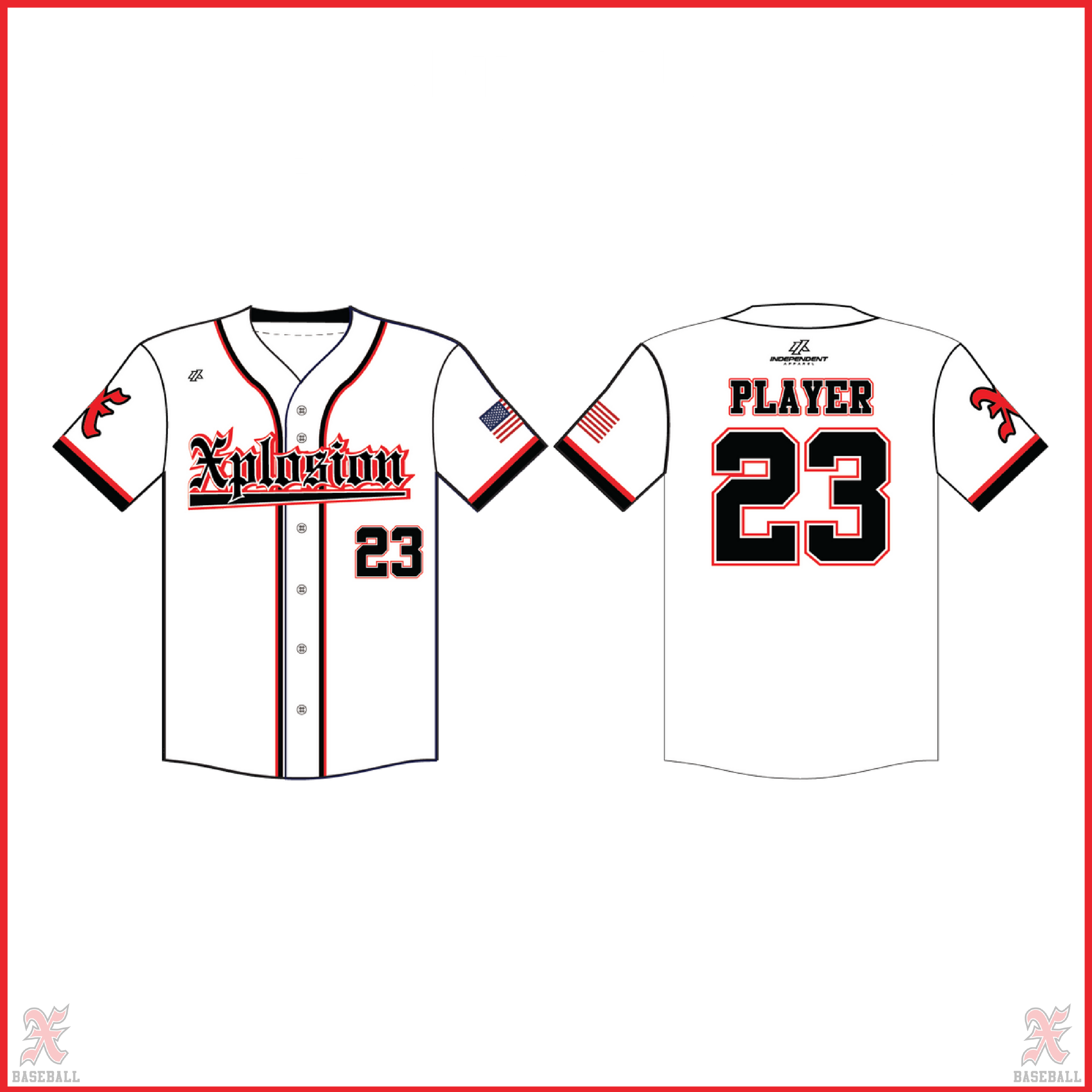 11U White Full Button Jersey (ORDERS OPEN UNTIL JULY 23RD)