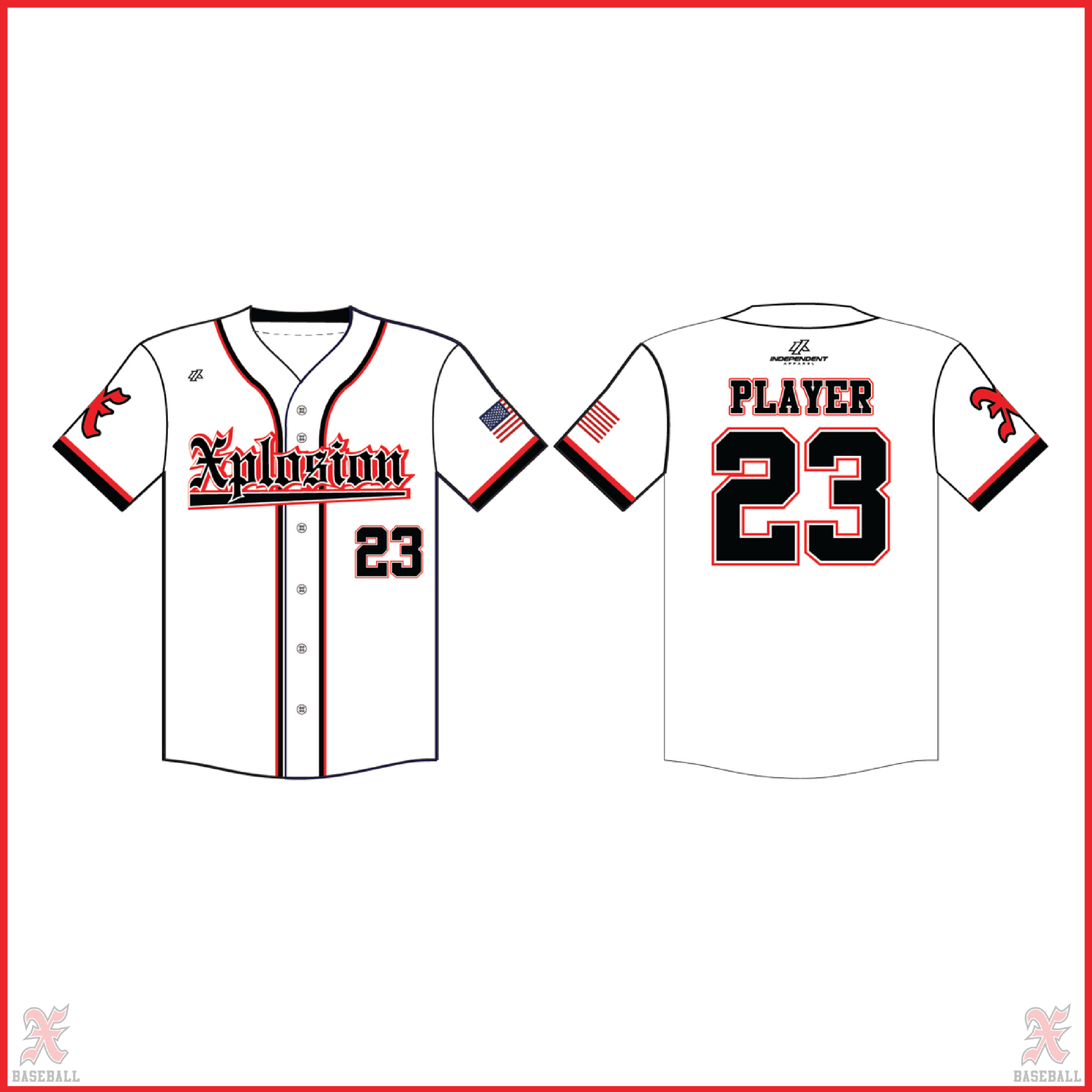 11U White Full Button Jersey (ORDERS OPEN UNTIL JULY 23RD)