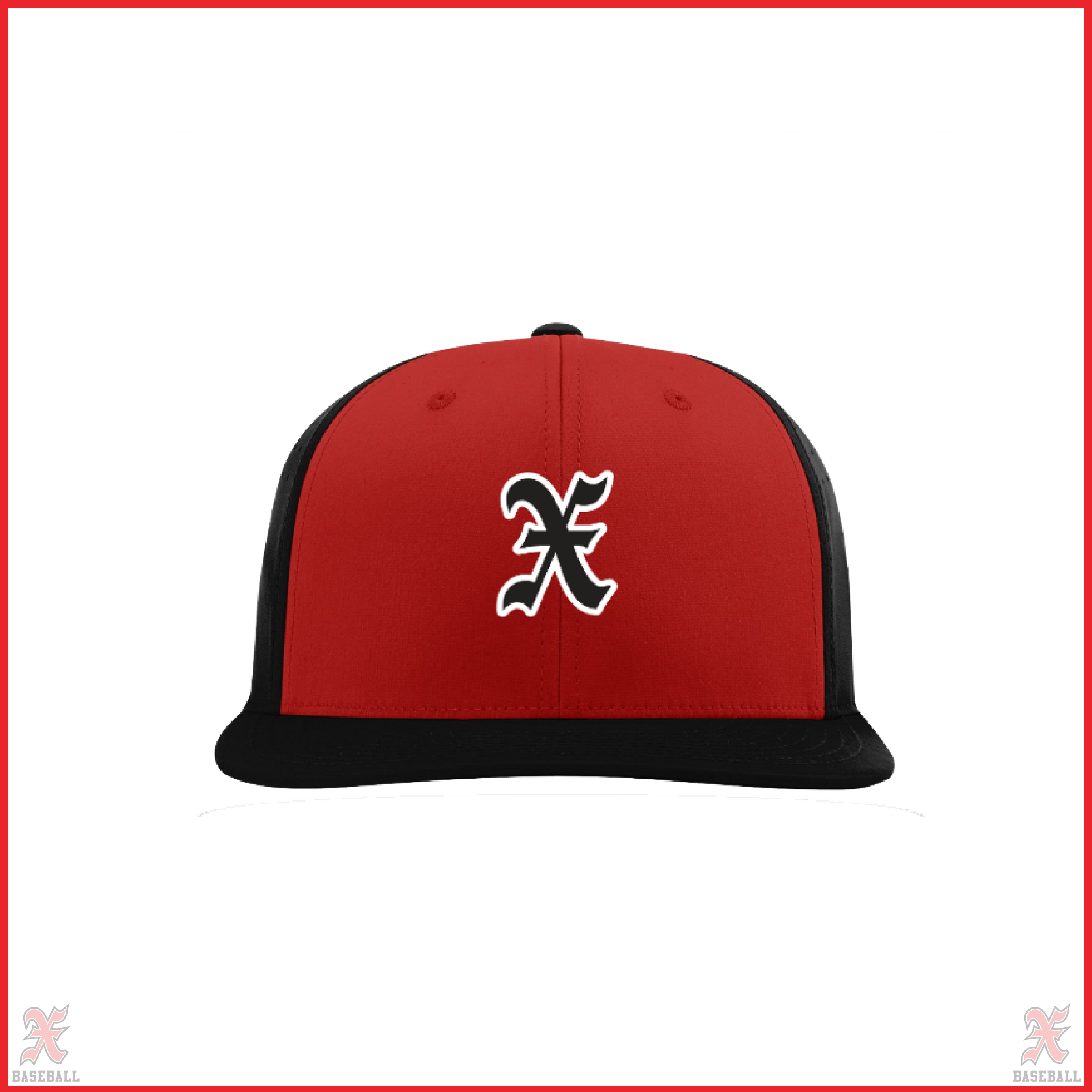 11U Red & Charcoal Crew Neck Set Fitted Hat (ORDERS OPEN UNTIL JULY 23RD)