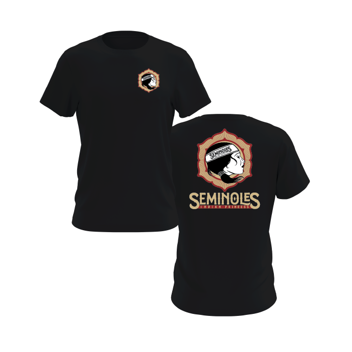 Seminoles Indian Princess Logo Short Sleeve Shirt