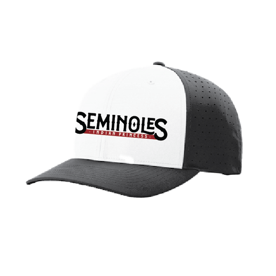 Seminoles Indian Princess Black/White Perforated Snapback Hat