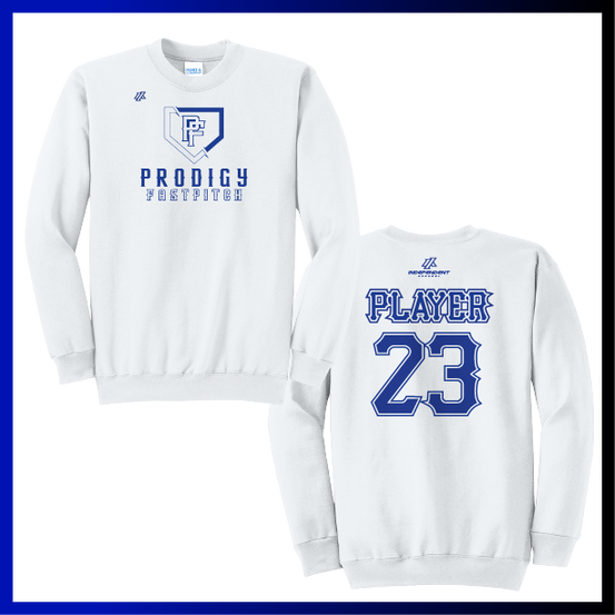 Prodigy Softball Plate Logo Cotton Crewneck Sweatshirt