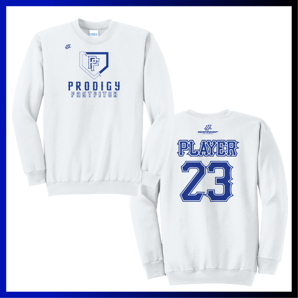Prodigy Softball Plate Logo Cotton Crewneck Sweatshirt