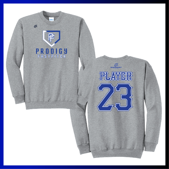 Prodigy Softball Plate Logo Cotton Crewneck Sweatshirt