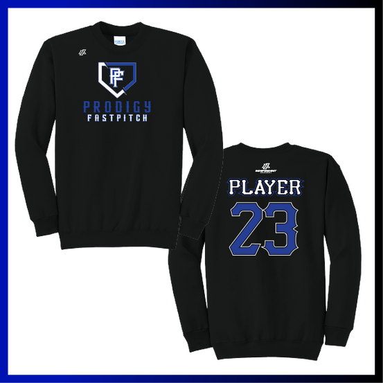 Prodigy Softball Plate Logo Cotton Crewneck Sweatshirt