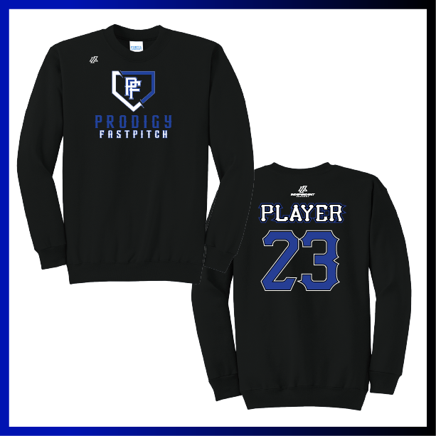 Prodigy Softball Plate Logo Cotton Crewneck Sweatshirt