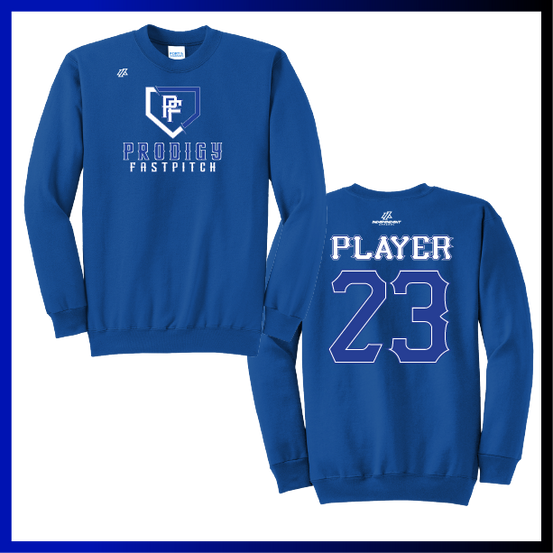 Prodigy Softball Plate Logo Cotton Crewneck Sweatshirt