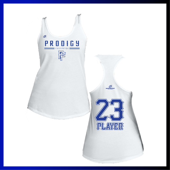 Prodigy Fastpitch Stacked Logo Women's Poly/Cotton Tank Top