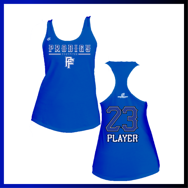 Prodigy Fastpitch Stacked Logo Women's Poly/Cotton Tank Top
