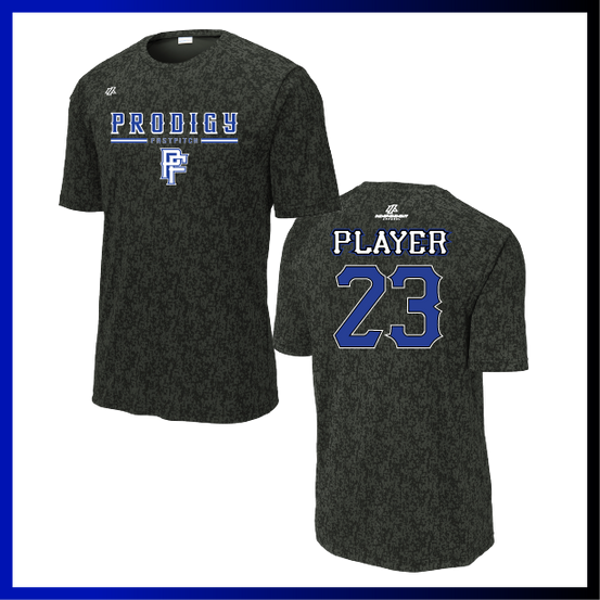 Prodigy Softball Digi Camo Stacked Logo Short Sleeve Shirt