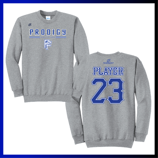 Prodigy Softball Stacked Logo Cotton Crewneck Sweatshirt