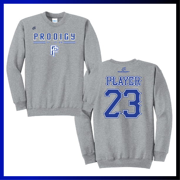 Prodigy Softball Stacked Logo Cotton Crewneck Sweatshirt
