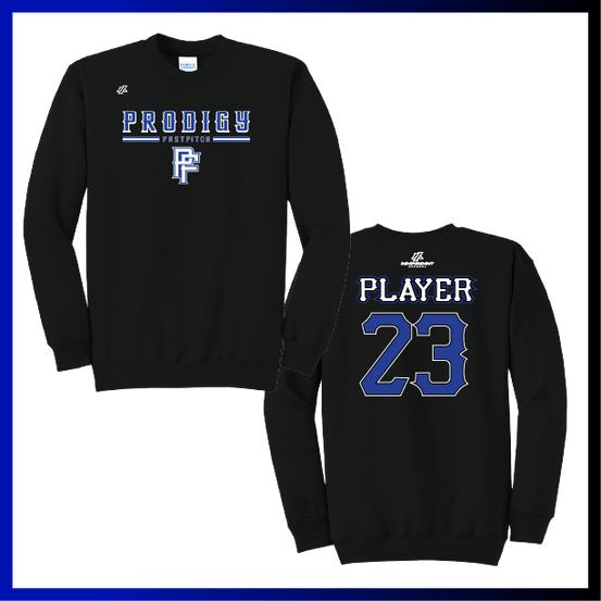 Prodigy Softball Stacked Logo Cotton Crewneck Sweatshirt