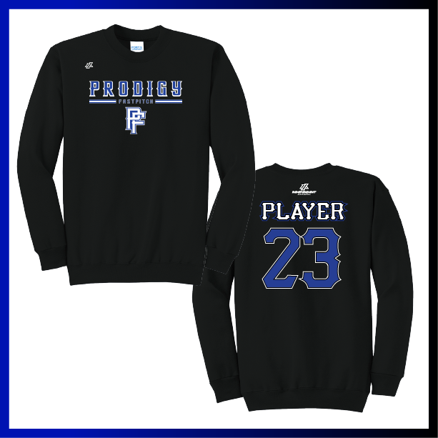 Prodigy Softball Stacked Logo Cotton Crewneck Sweatshirt