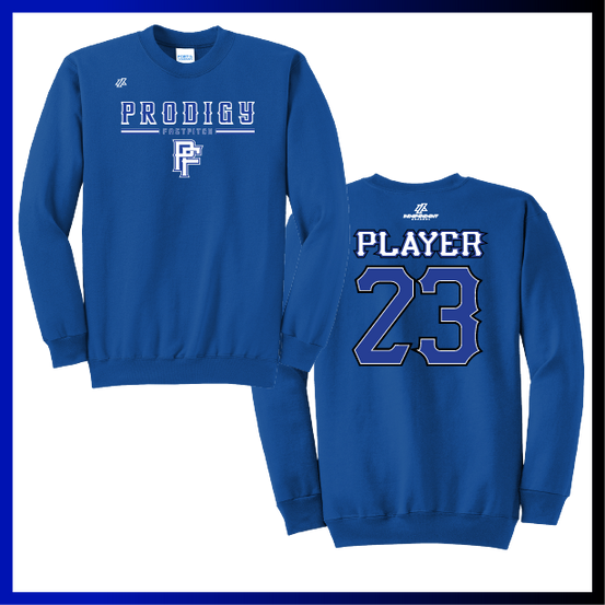 Prodigy Softball Stacked Logo Cotton Crewneck Sweatshirt