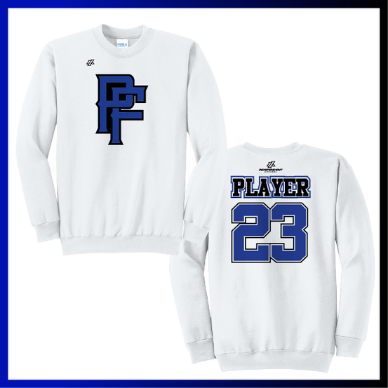 Prodigy Softball "PF" Logo Cotton Crewneck Sweatshirt