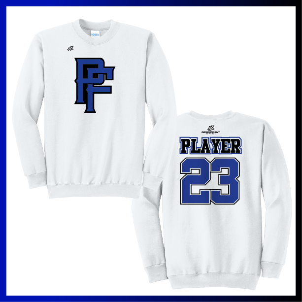 Prodigy Softball "PF" Logo Cotton Crewneck Sweatshirt