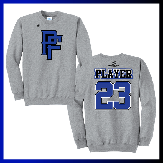 Prodigy Softball "PF" Logo Cotton Crewneck Sweatshirt