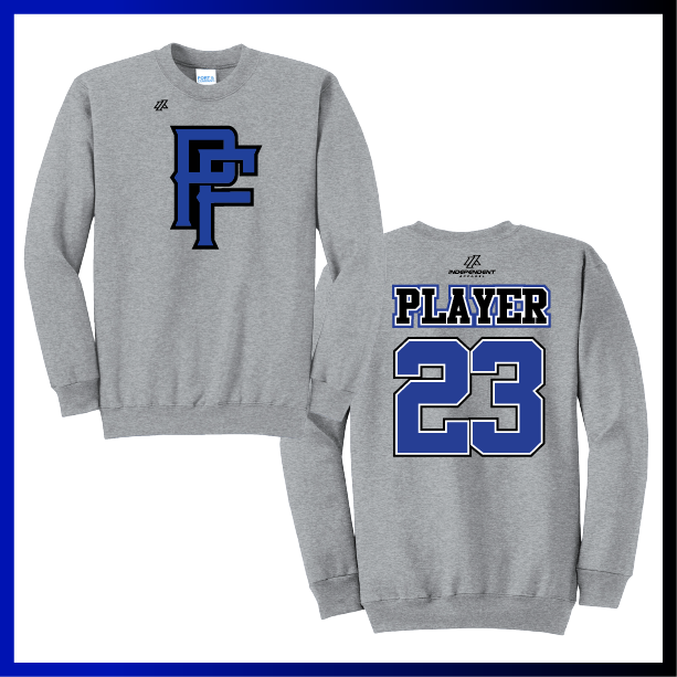 Prodigy Softball "PF" Logo Cotton Crewneck Sweatshirt