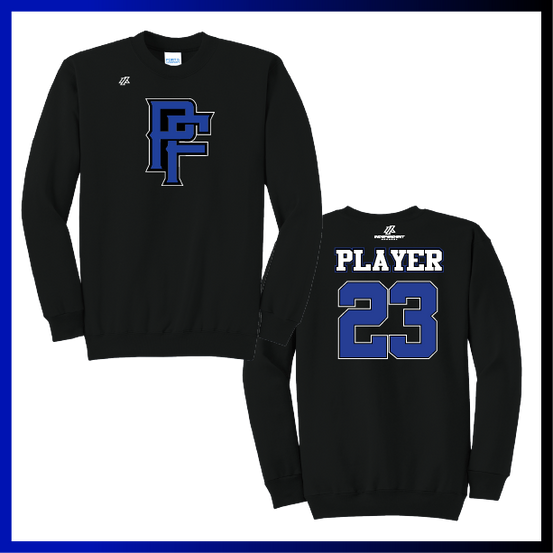 Prodigy Softball "PF" Logo Cotton Crewneck Sweatshirt