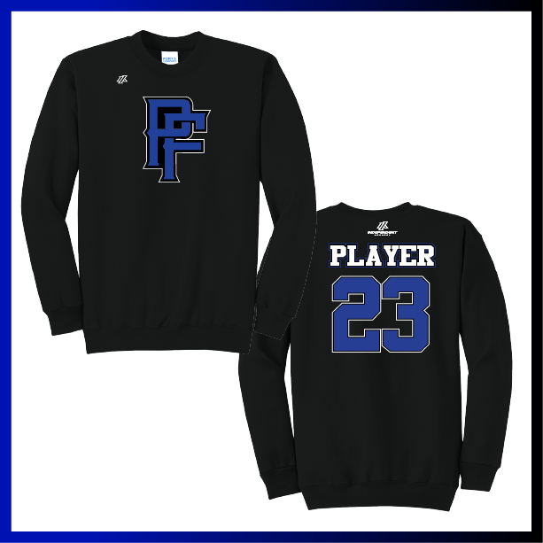 Prodigy Softball "PF" Logo Cotton Crewneck Sweatshirt