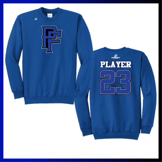 Prodigy Softball "PF" Logo Cotton Crewneck Sweatshirt