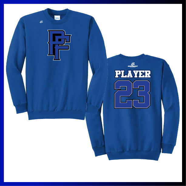Prodigy Softball "PF" Logo Cotton Crewneck Sweatshirt