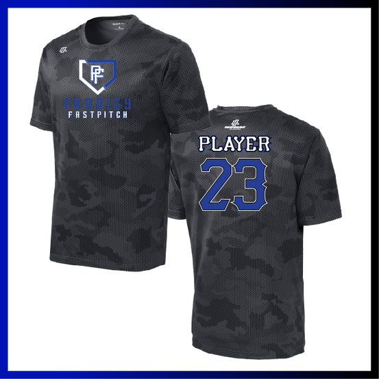 Prodigy Fastpitch Plate Logo Hex Camo Short Sleeve Shirt
