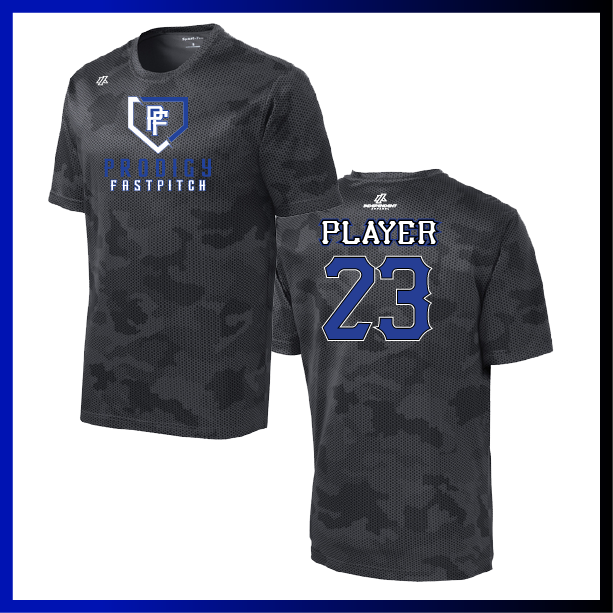 Prodigy Fastpitch Plate Logo Hex Camo Short Sleeve Shirt