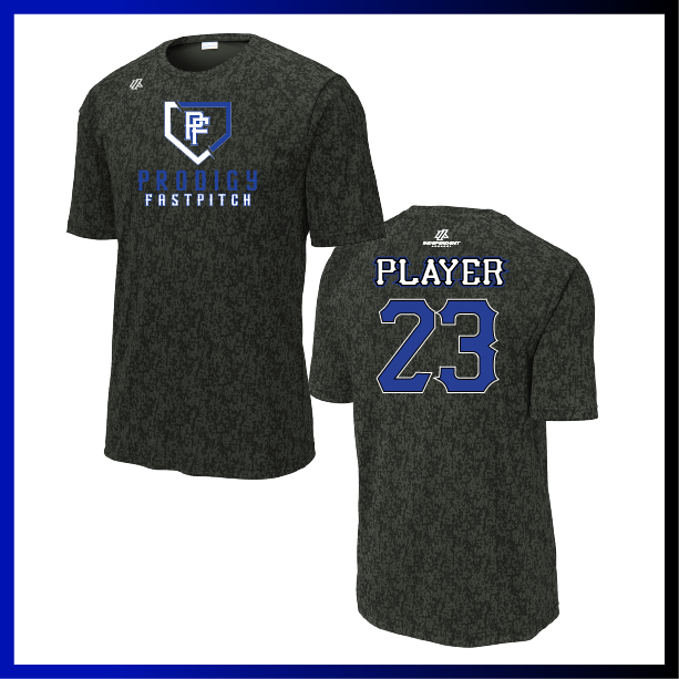 Prodigy Softball Digi Camo Plate Logo Short Sleeve Shirt