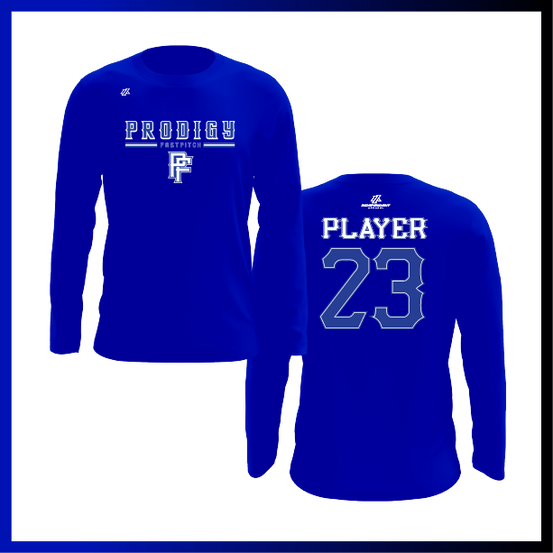 Prodigy Fastpitch Stacked Logo Long Sleeve Shirt