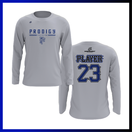 Prodigy Fastpitch Stacked Logo Long Sleeve Shirt