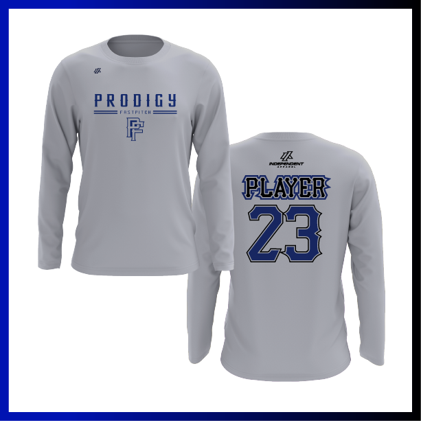 Prodigy Fastpitch Stacked Logo Long Sleeve Shirt