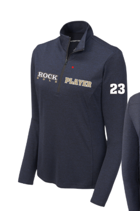 Rock Gold Quarter Zip w/ Number on Sleeve